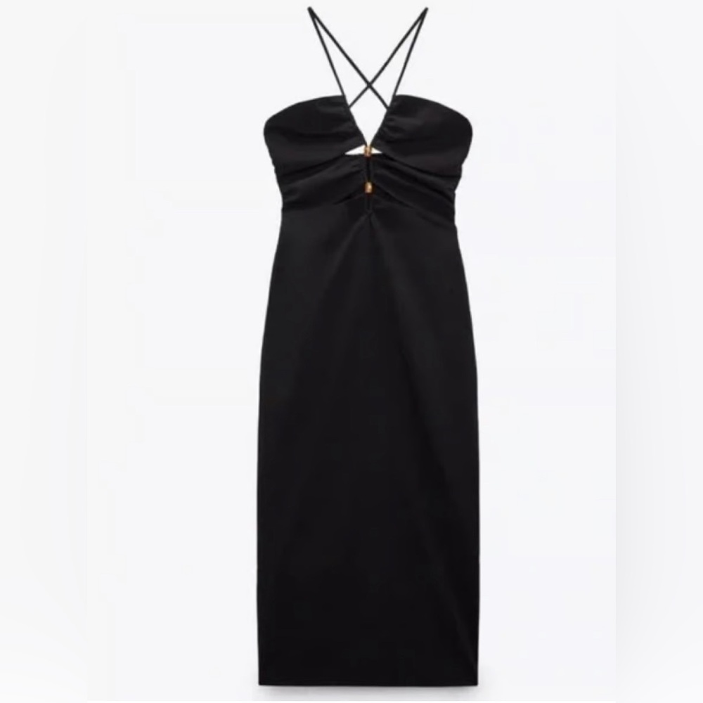 ZARA BEADED MIDI DRESS - Picture 2 of 11